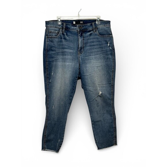 Kut from the Kloth Denim - Kut From The Kloth Women's High Rise Connie Fab Ab Crop Distressed Size 14W